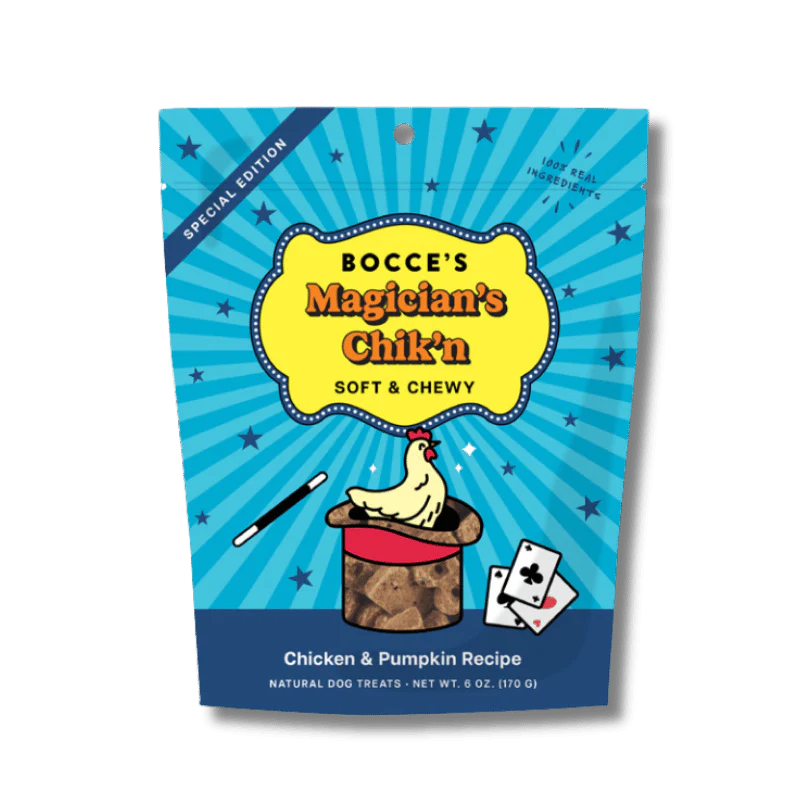 Bocce's Bakery Magician's Chick'n Chicken & Pumpkin Recipe Soft & Chewy Dog Treats 6oz