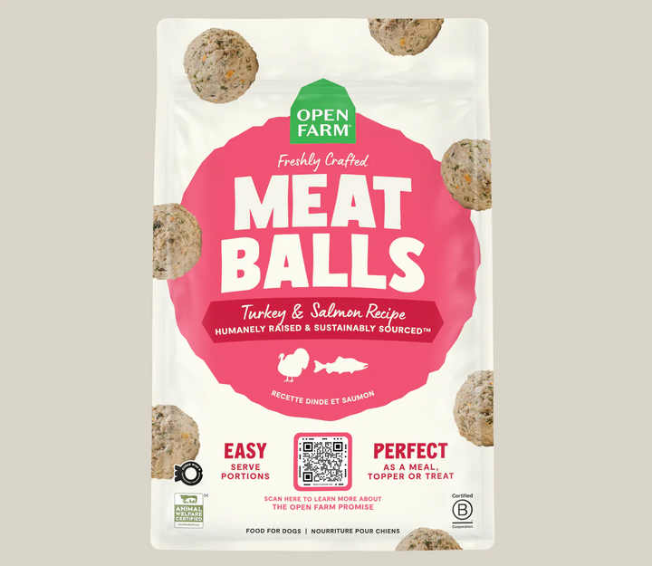 Open Farm Freshly Crafted Meatballs Turkey & Salmon Recipe 14oz