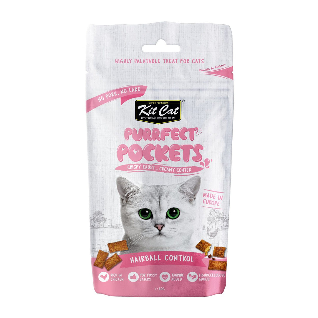 Kit Cat Purrfect Pockets Hairball Care Cat Treat 60g