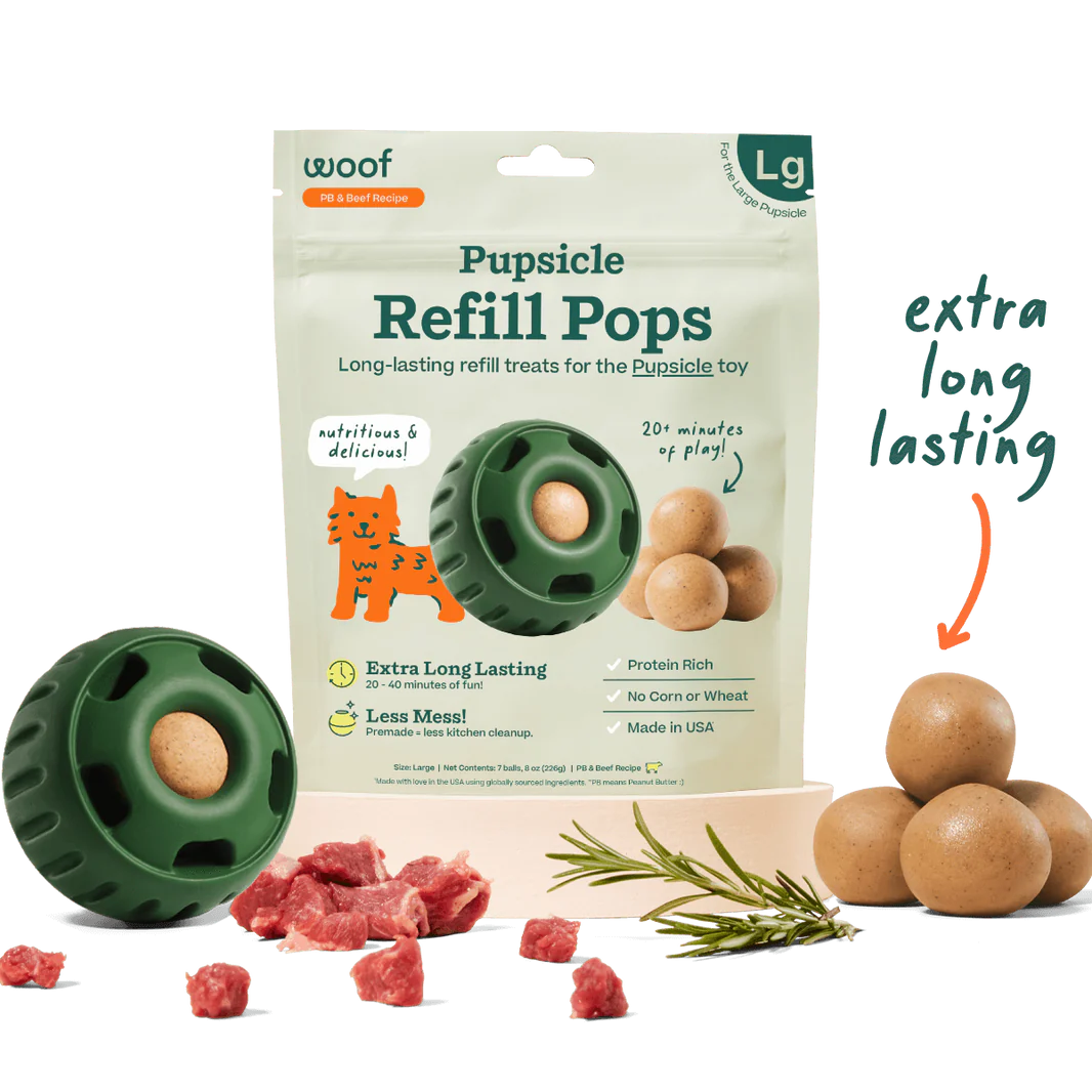 Woof Pupsicle Refill Pops PB & Beef