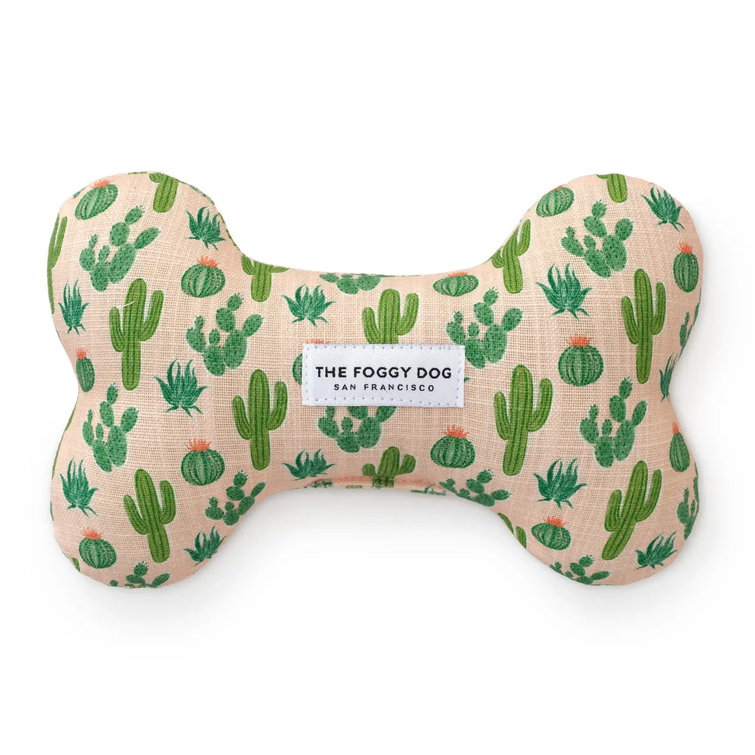 The Foggy Dog Desert Cactus Dog Bone Squeaky Toy