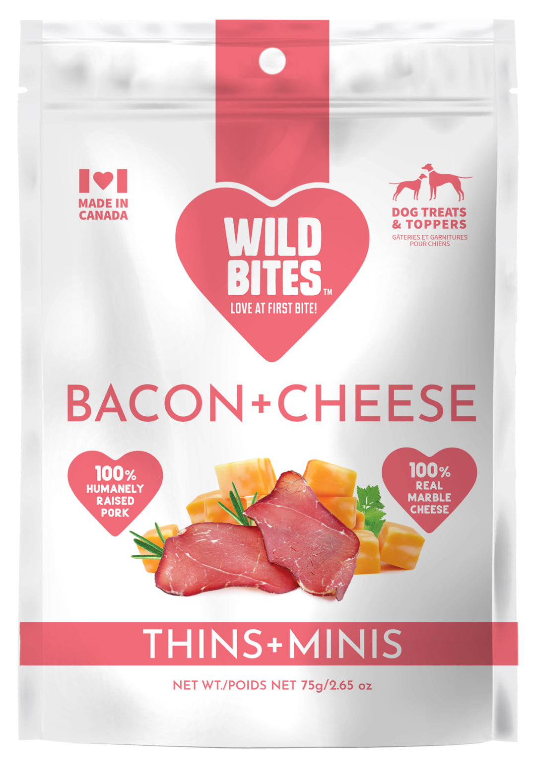 Wild Bites Bacon & Cheese 75g