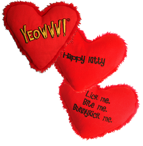 Yeowww Hearrrt Attack Cat Toy 1pc