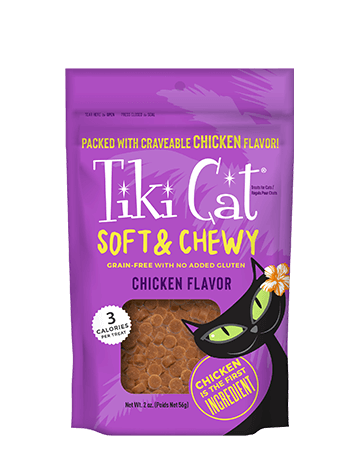 Tiki Cat Grain Free Soft & Chewy Chicken Cat Treats 2oz