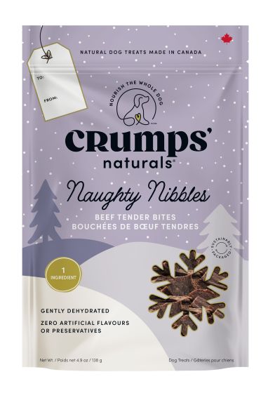 Crumps Naughty Nibbles Beef Tender Bites, Gently Dehydrated Treats Dog 138g