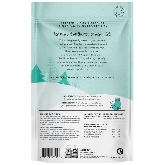 Crumps Holiday Festive Freeze Dried Chicken Treats Cat 30g