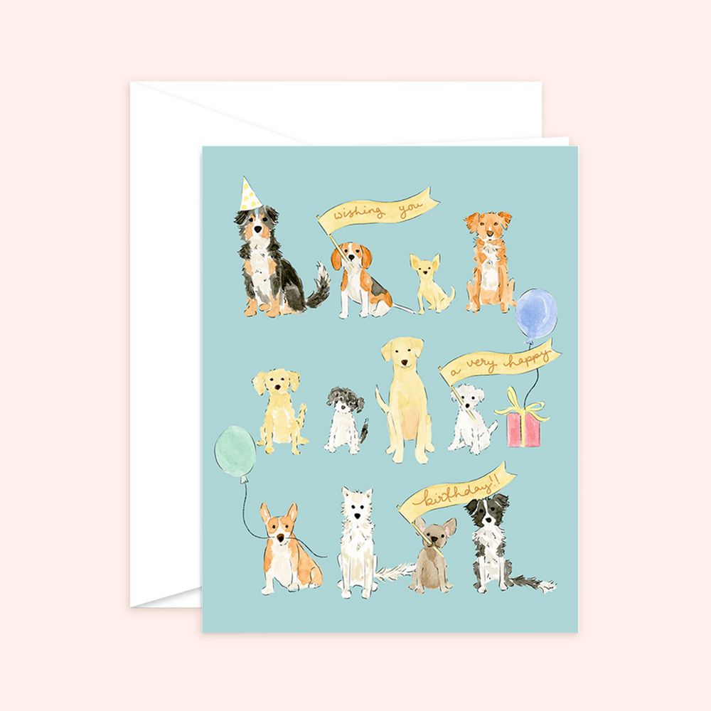 Almeida Illustrations Wishing You A Happy Birthday Dog Lover Card