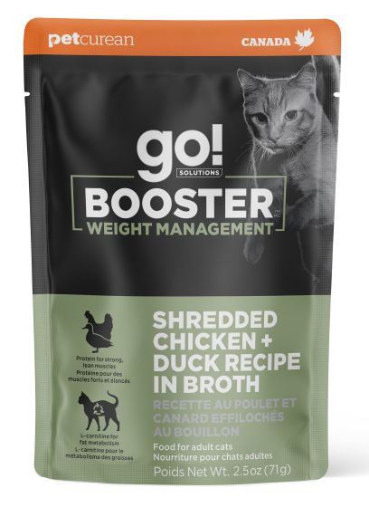 Go Booster Weight Management Shredded Chicken And Duck In Broth Cat