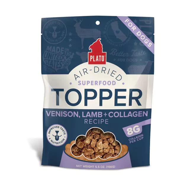 Plato Pet Treats Food Topper Venison, Lamb and Collagen 156g