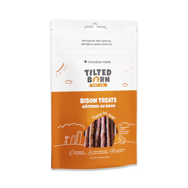 Tilted Barn Pet Co. Canadian Bison Treats 100g (12pc Di