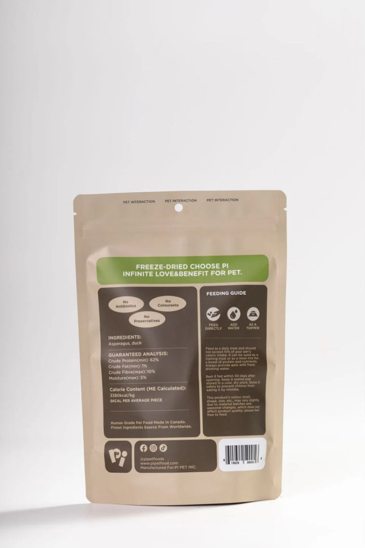 PI Pet Food Freeze-Dried Asparagus & Duck Twists