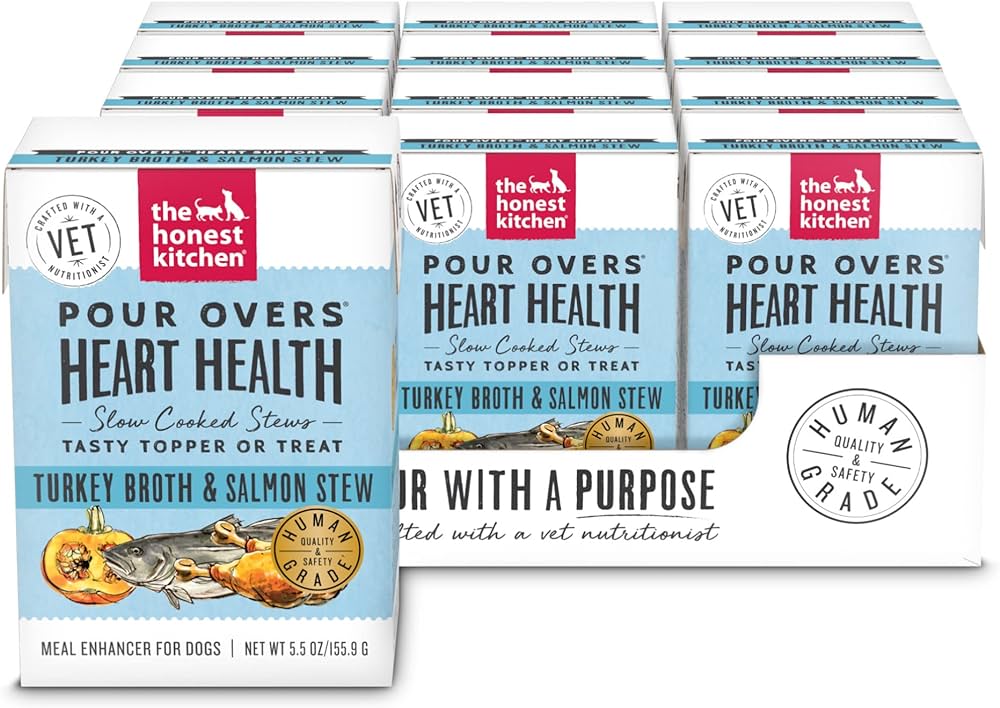 The Honest Kitchen Functional Pour Overs Heart Support Turkey Stew Dog Food Topper  5.5oz
