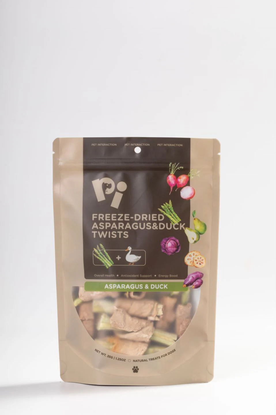 PI Pet Food Freeze-Dried Asparagus & Duck Twists