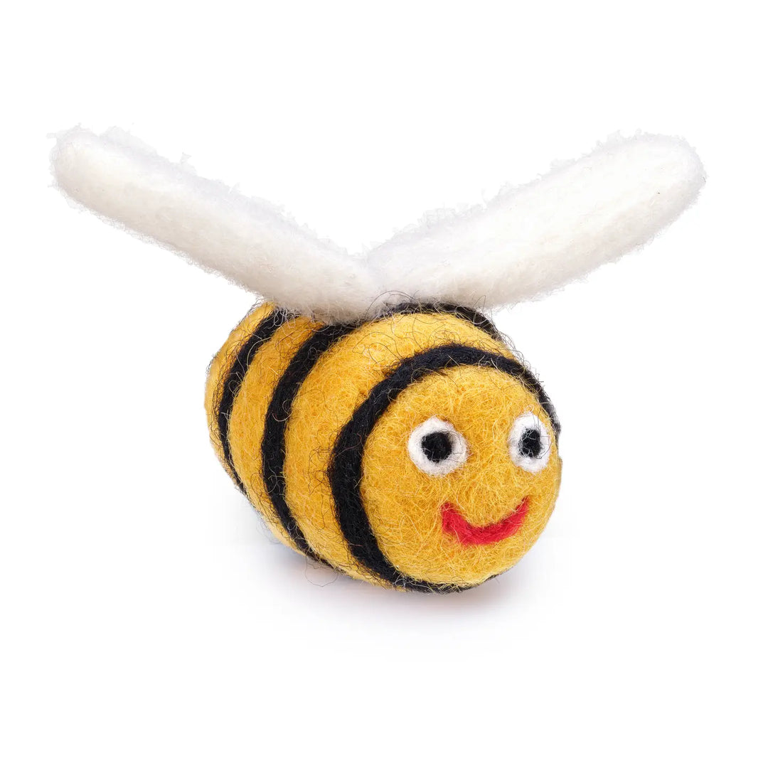 The Foggy Dog Bumblebee Felt Cat Toy