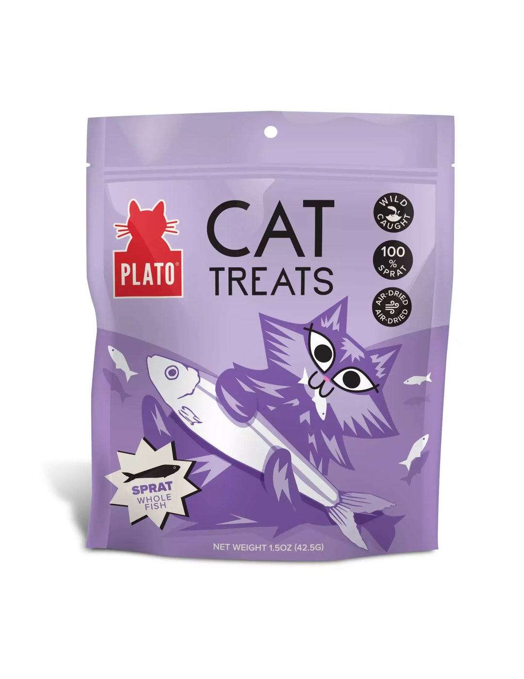 Plato Pet Treats Air-Dried Cat Treats Baltic Sprat 42.5g