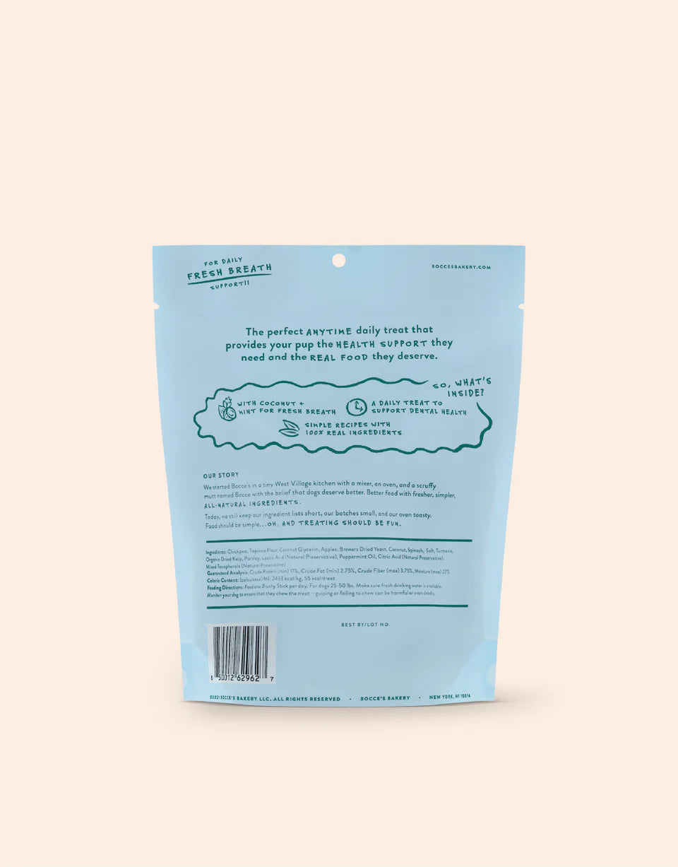 Bocce's Bakery Dailies Brush Sticks Coconut + Mint Medium 13 oz