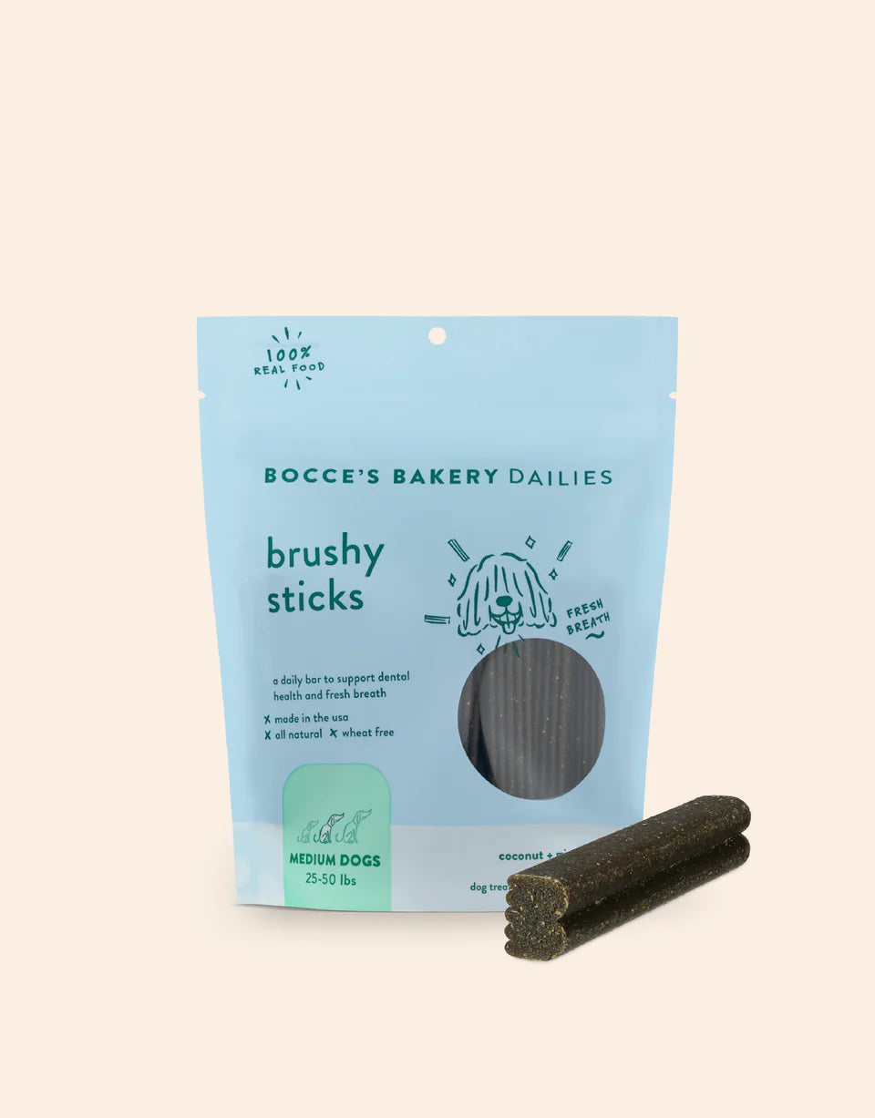Bocce's Bakery Dailies Brush Sticks Coconut + Mint Medium 13 oz