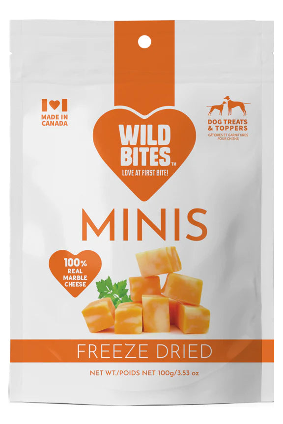 Wild Bites Freeze Dried Mini Marbled Cheddar 100g