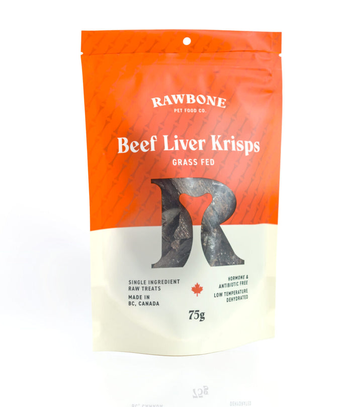 Rawbone Pet Food Co. Grass Fed Beef Liver Krisps – 75 g