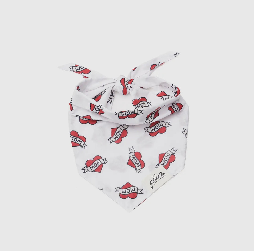 The Paws Love Mom Dog Bandana