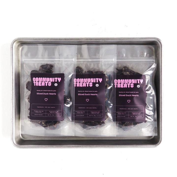 Community Treats Sliced Duck Hearts 60g