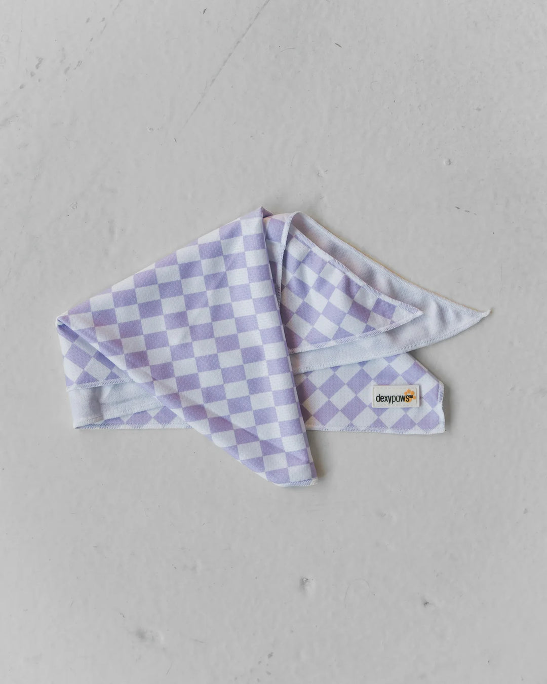 Dexypaws Purple Checkered Cooling Bandana