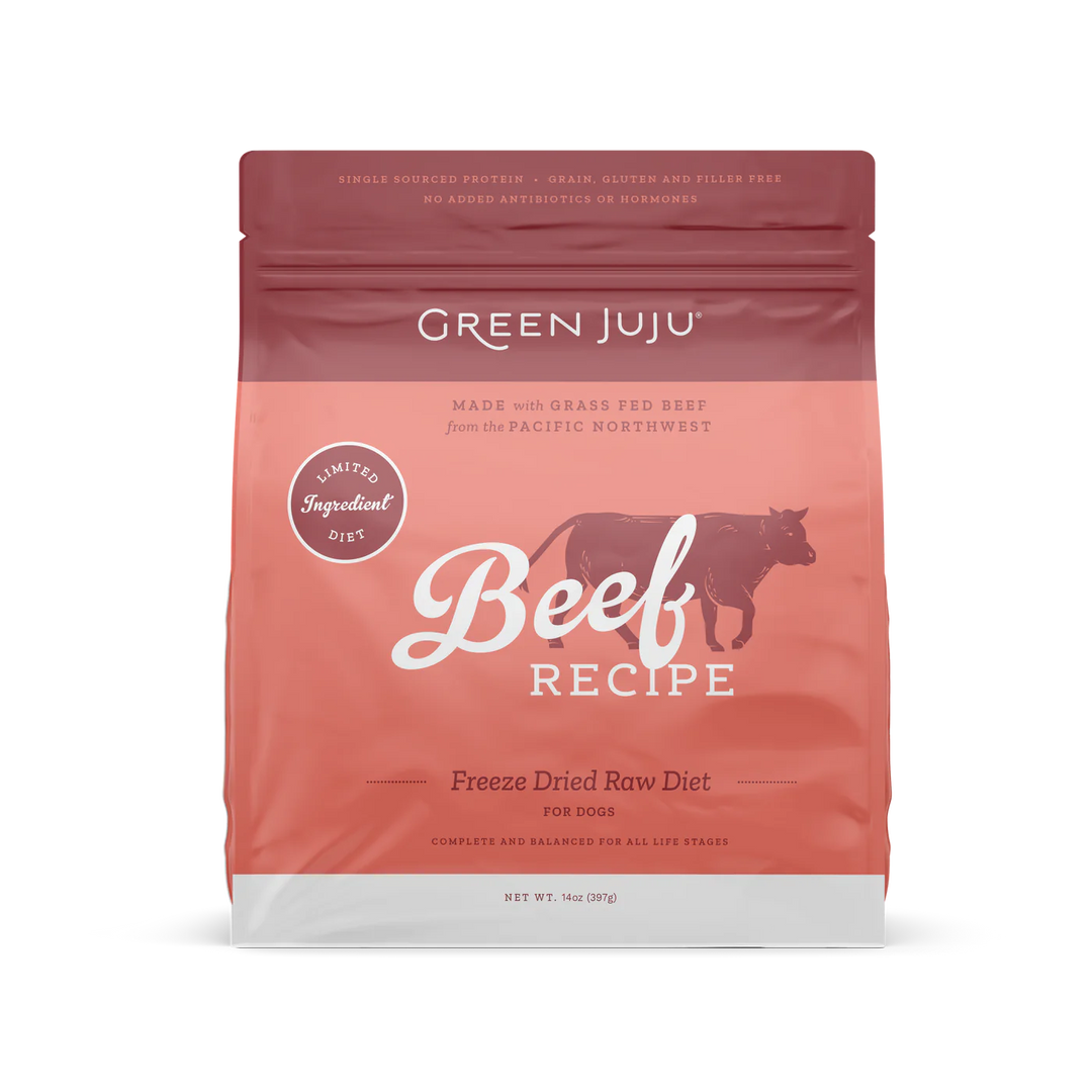 Green Juju Dog Freeze Dried Raw Beef 397g