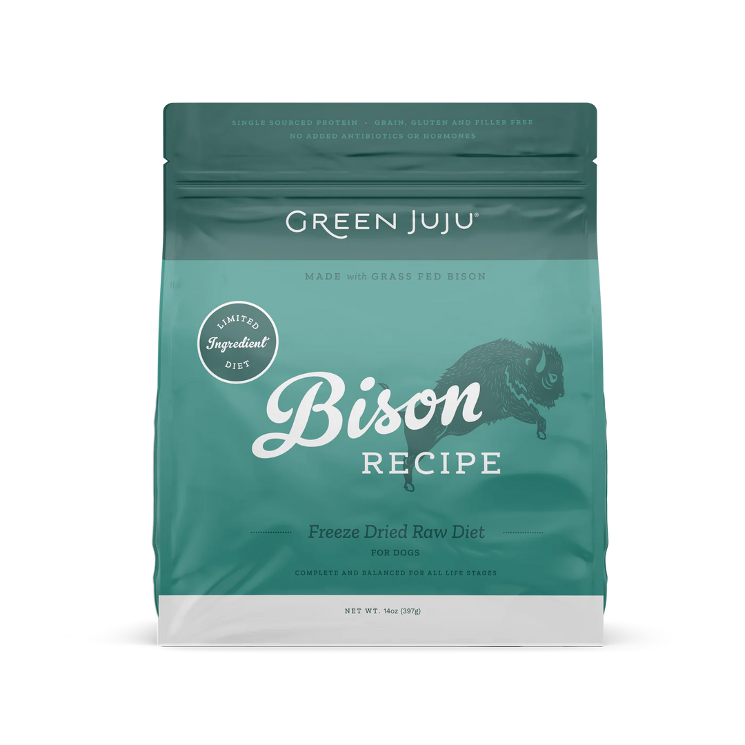 Green Juju Dog Freeze Dried Raw Bison 397g