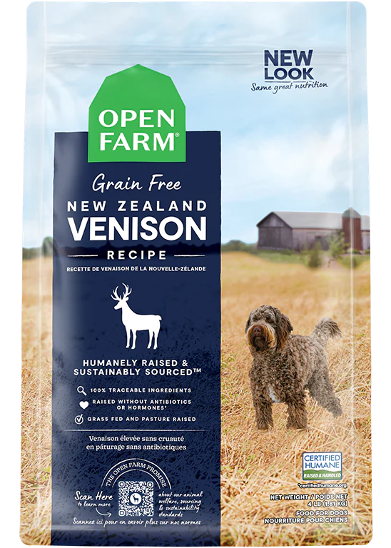 Open Farm New Zealand Venison Dry Dog Food 4lb