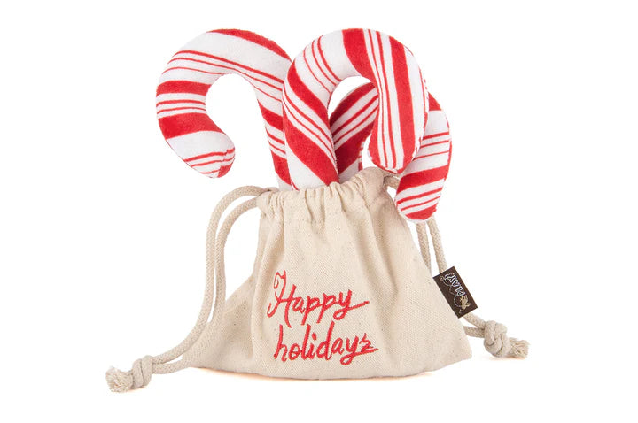 PET PLAY – Plush Toy  Holiday Classic Cheerful Candy Canes