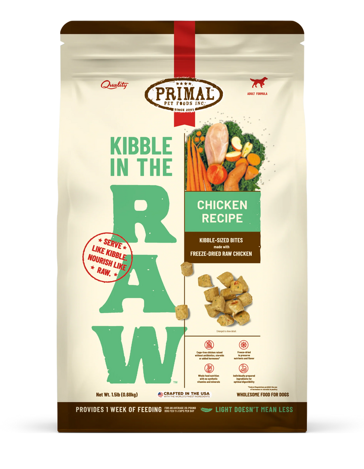 Primal Kibble In The Raw Chicken Recipe Dog 1.5lb