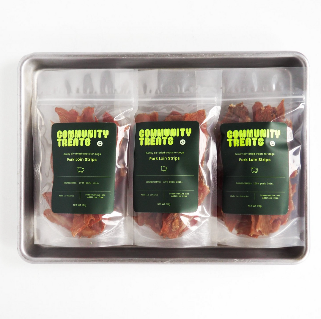 Community Treats Pork Loin Strips 75g