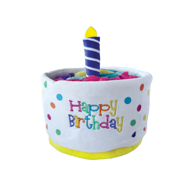 foufouBRANDS fouFIT Hide 'n Seek Birthday Cake Snuffle Unisex 5" Dog Toy