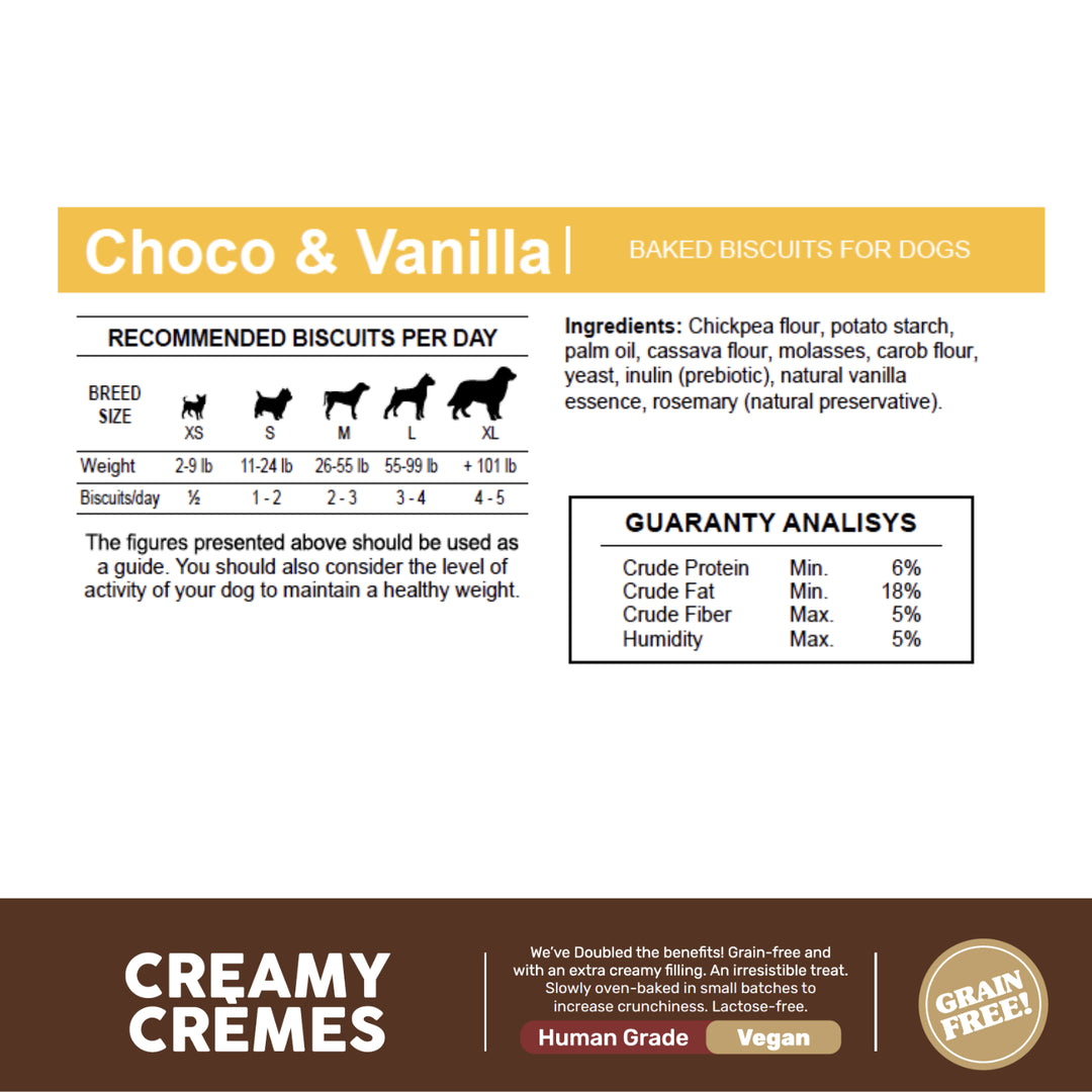 Granville Island Dog Biscuits Grain Free Creamy Cremes Choco-Vanilla