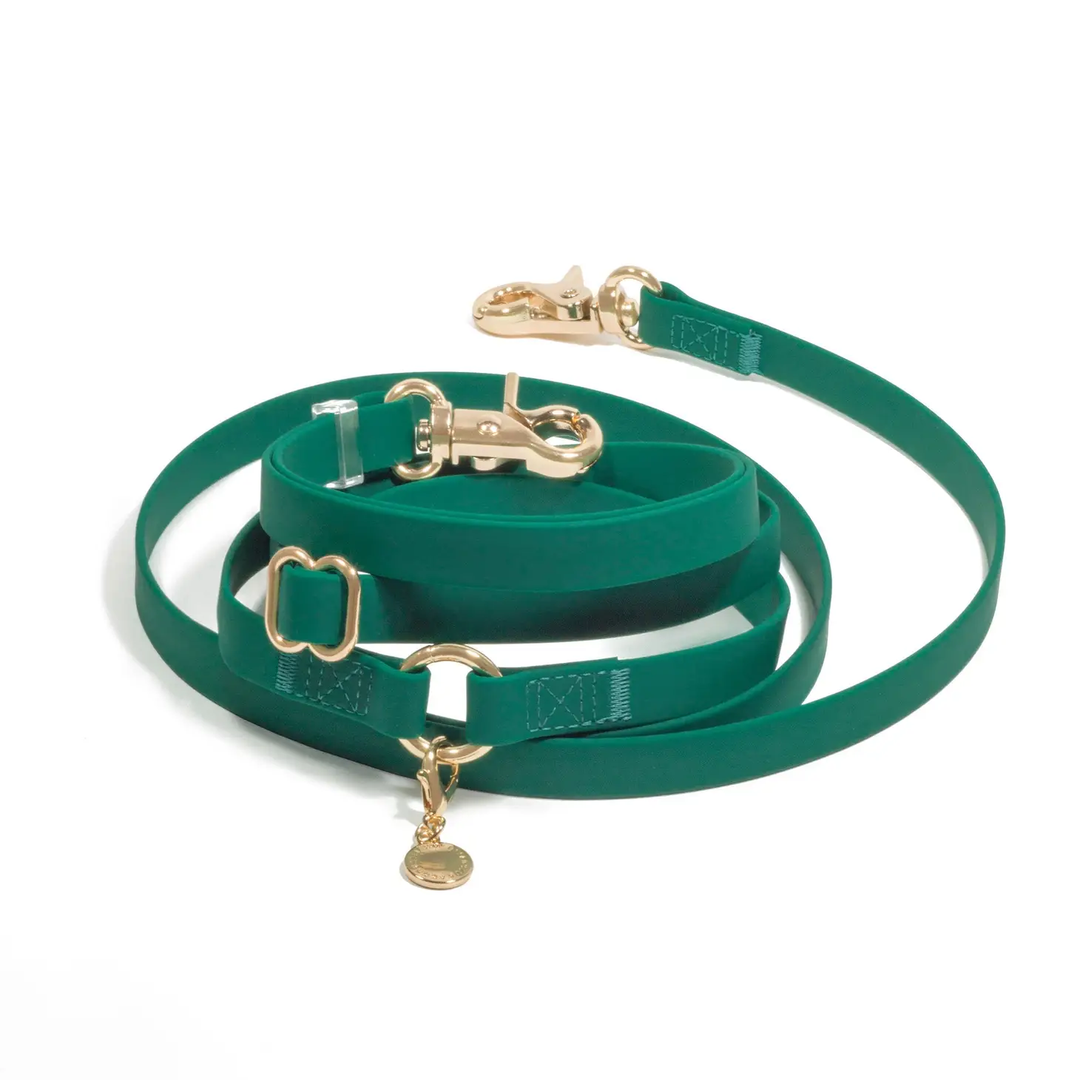 Sunny Tails Waterproof 4-in-1 Convertible Leash Meadow Green