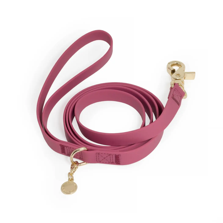 Sunny Tails Waterproof Leash Burgundy