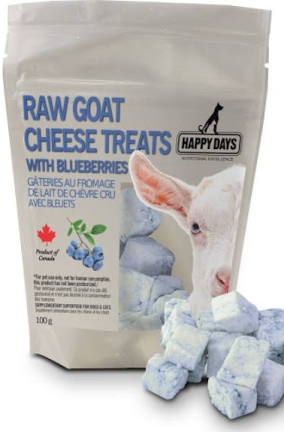 Happy Days Raw Goat Cheese Treats W/ Blueberry 100g