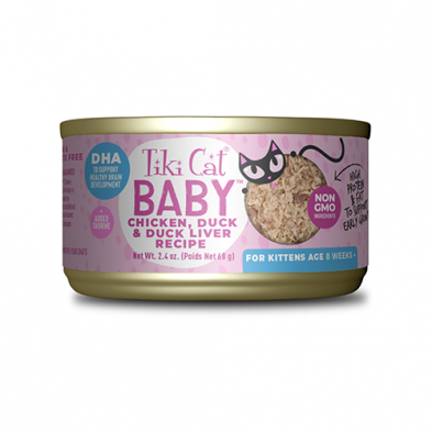 Tiki Cat Baby Chicken, Duck & Duck Liver 2.4oz