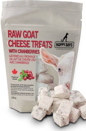 Happy Days Raw Goat Cheese Treats W/ Cranberry 100g