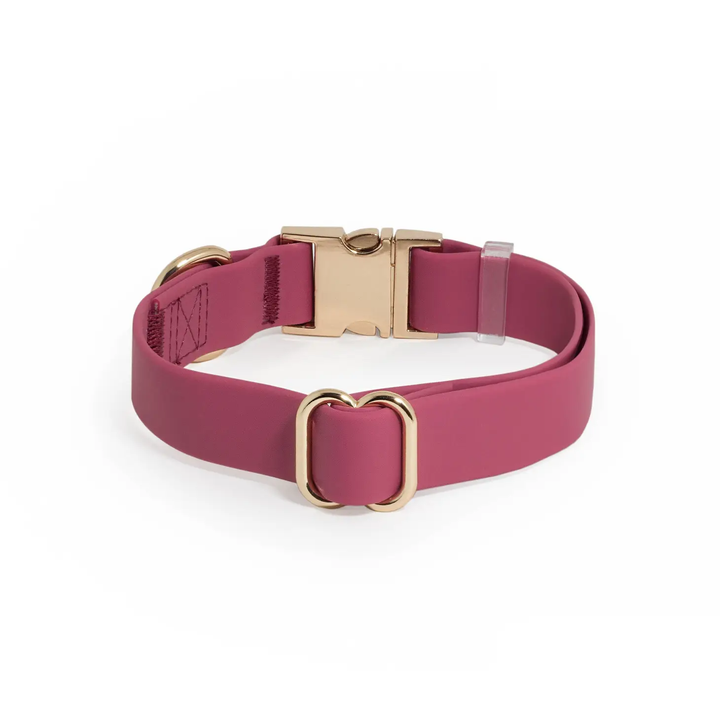 Sunny Tails Waterproof Dog Collar Burgundy