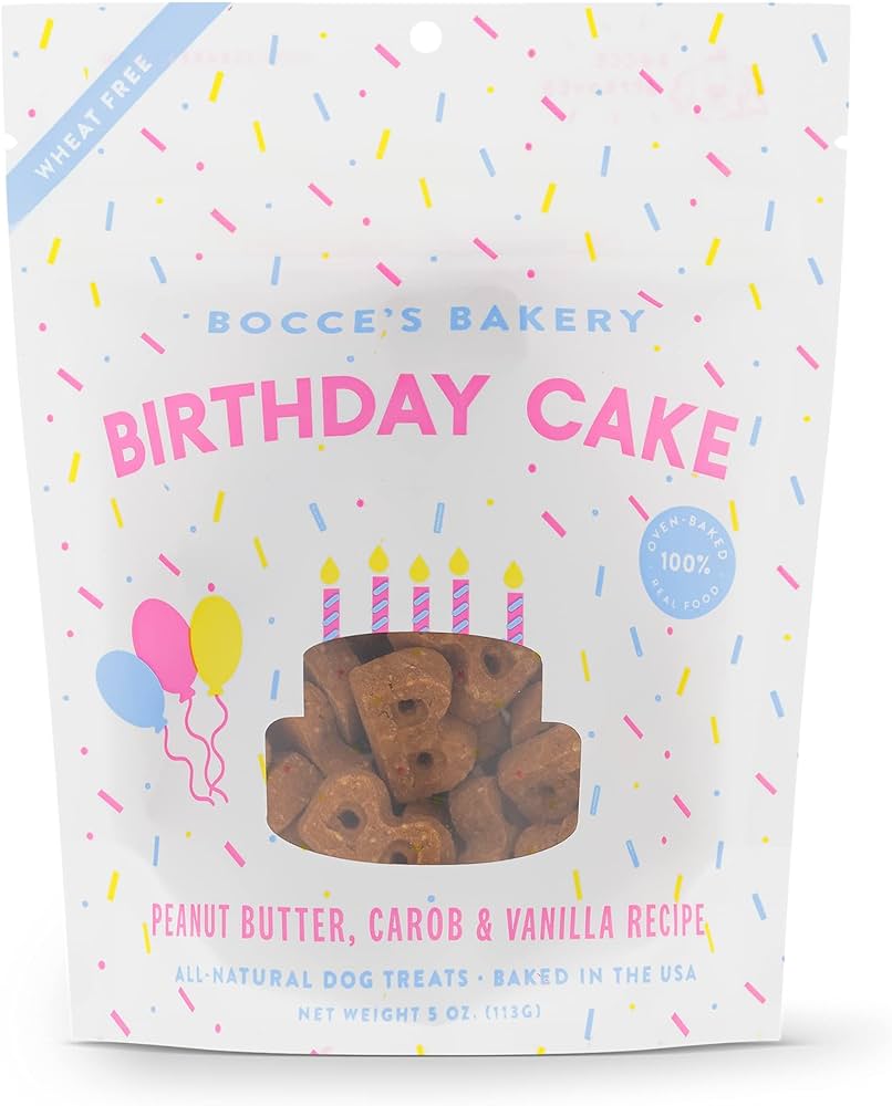 Bocce's Bakery Birthday Cake Biscuits for Dogs 5oz