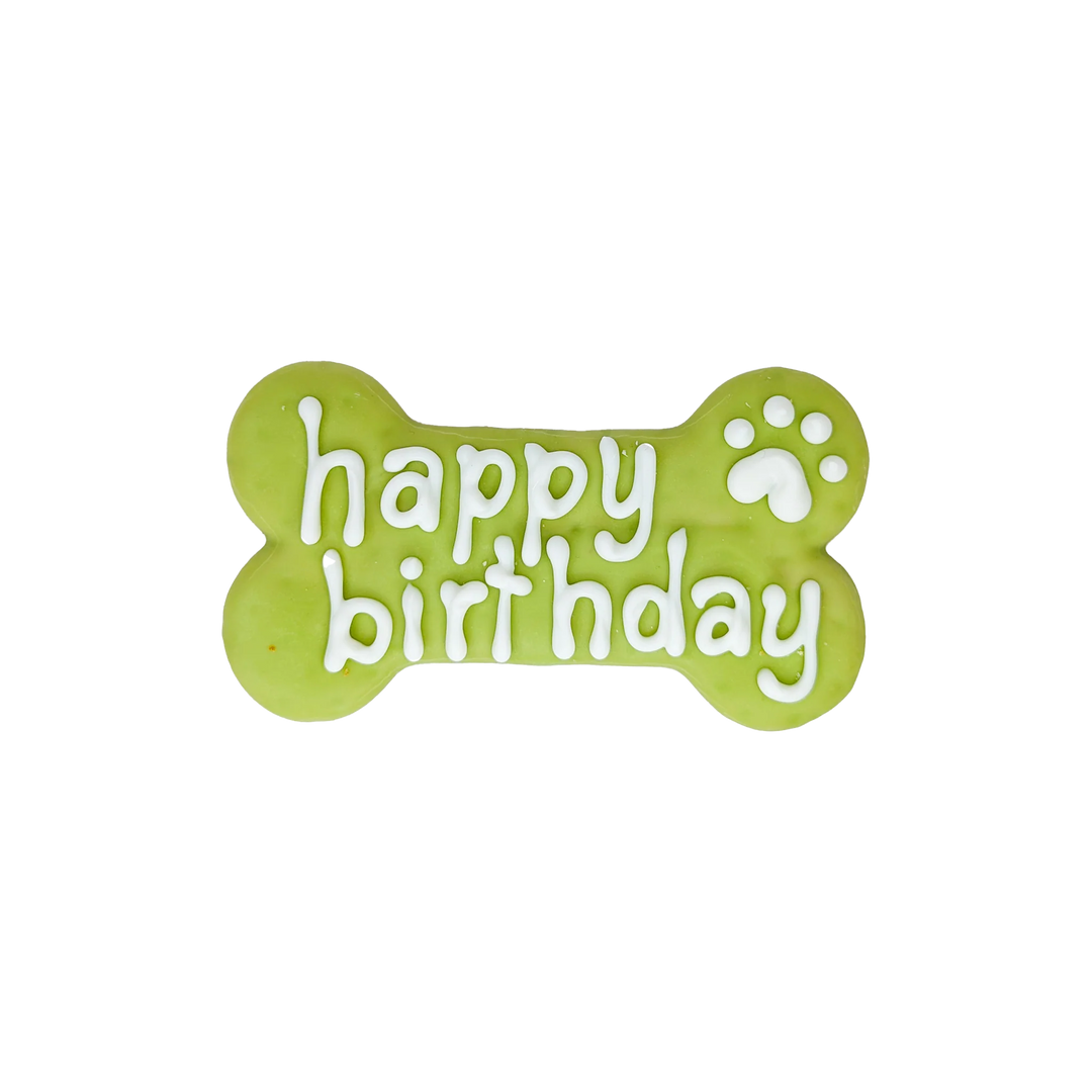 Bosco & Roxy's Green Birthday Bone