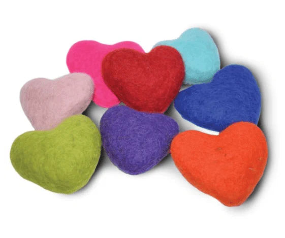 Karma Cat - Wool Felt Assorted Hearts